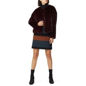 Revolve Sanctuary Starry Night Lightweight Warm Faux Fur Jacket Size L NWT